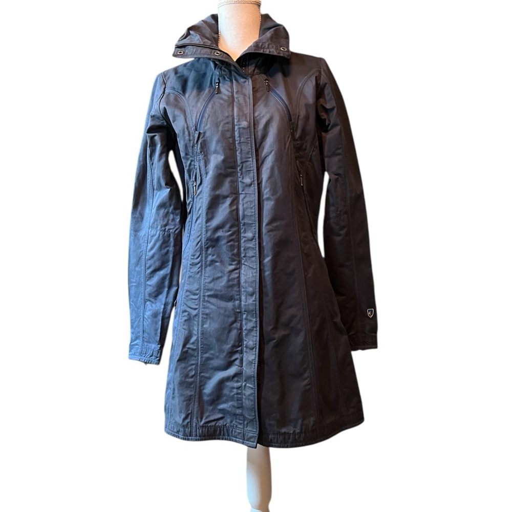Kuhl Women's Navy Trench Coat Size Small